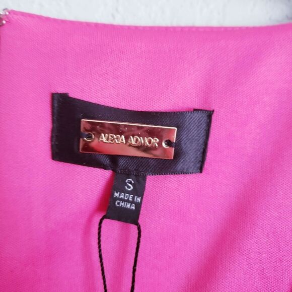 Alexia Admour Hot Pink Square Neck Half Sleeve Dress with Giant Bows - Picture 6 of 11